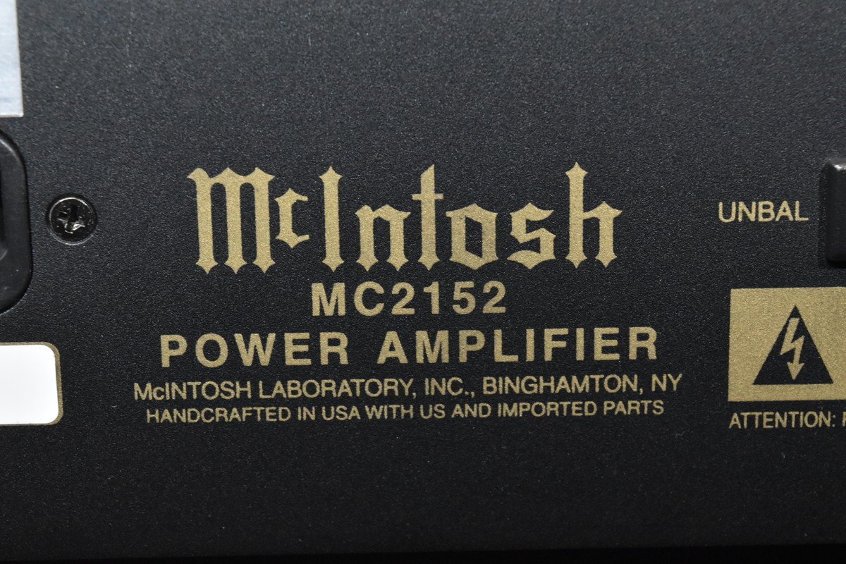 ★ Mcintosh マッキントッシュ 真空管パワーアンプ MC2152 ★ 法人様名義宛のみ配送可能!! ★_画像8