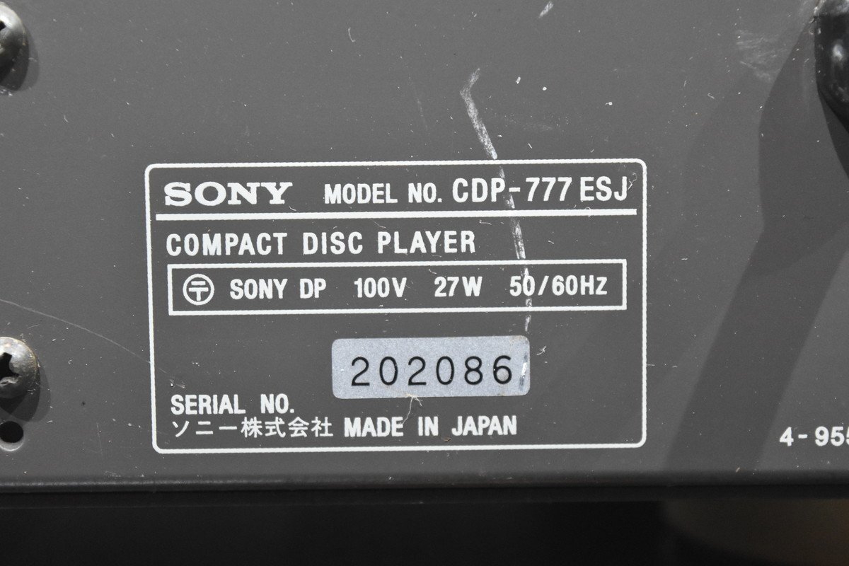 SONY Sony CD player CDP-777ESJ