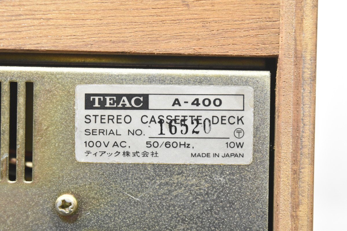 TEAC ティアック A-400 カセットデッキの画像7