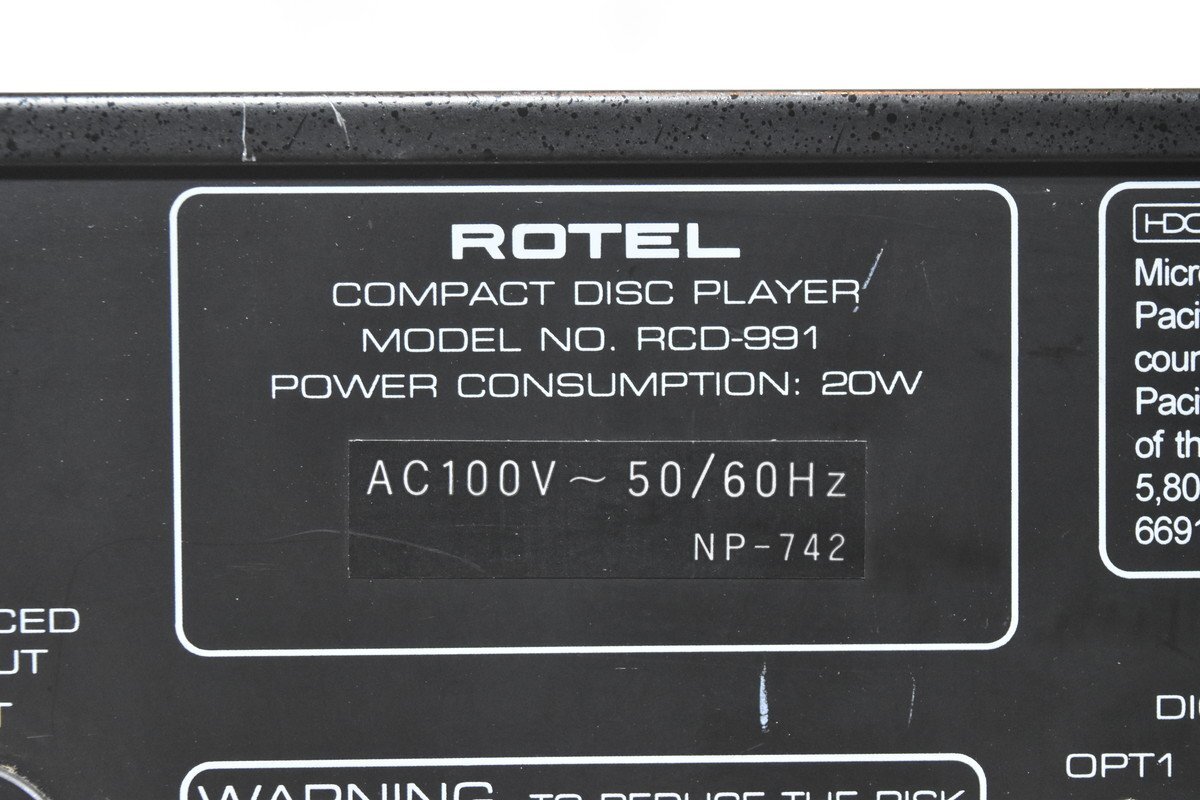 ROTEL Rotel CD player RCD-991