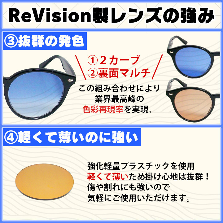 【ReVision】リビジョン　RB4258F　交換レンズ　スカイブルー　ライトブルー_画像3