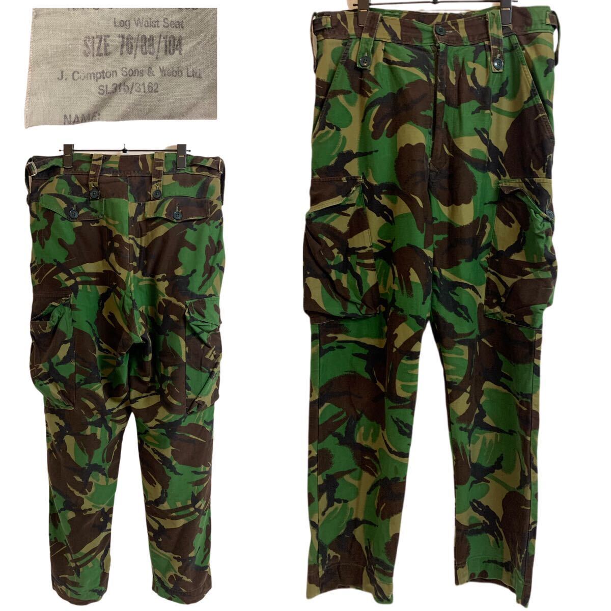 UK VINTAGE ヴィンテージ イギリス軍 TROUSERS COMBAT DPM ミリタリーパンツ コンバットトラウザーズ カーゴパンツ カモフラ L アーカイブ_画像1