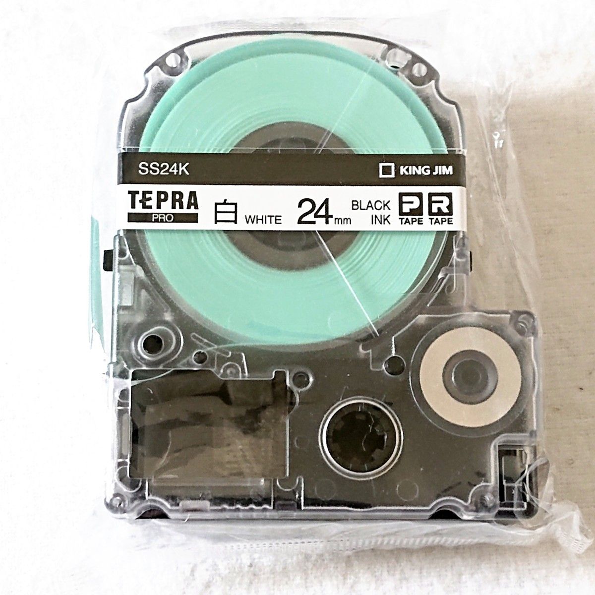 テプラテープ キングジム テプラPRO 純正品 パステル白の9・12・18・24㎜の4サイズセット【PとRの両機種に対応します】
