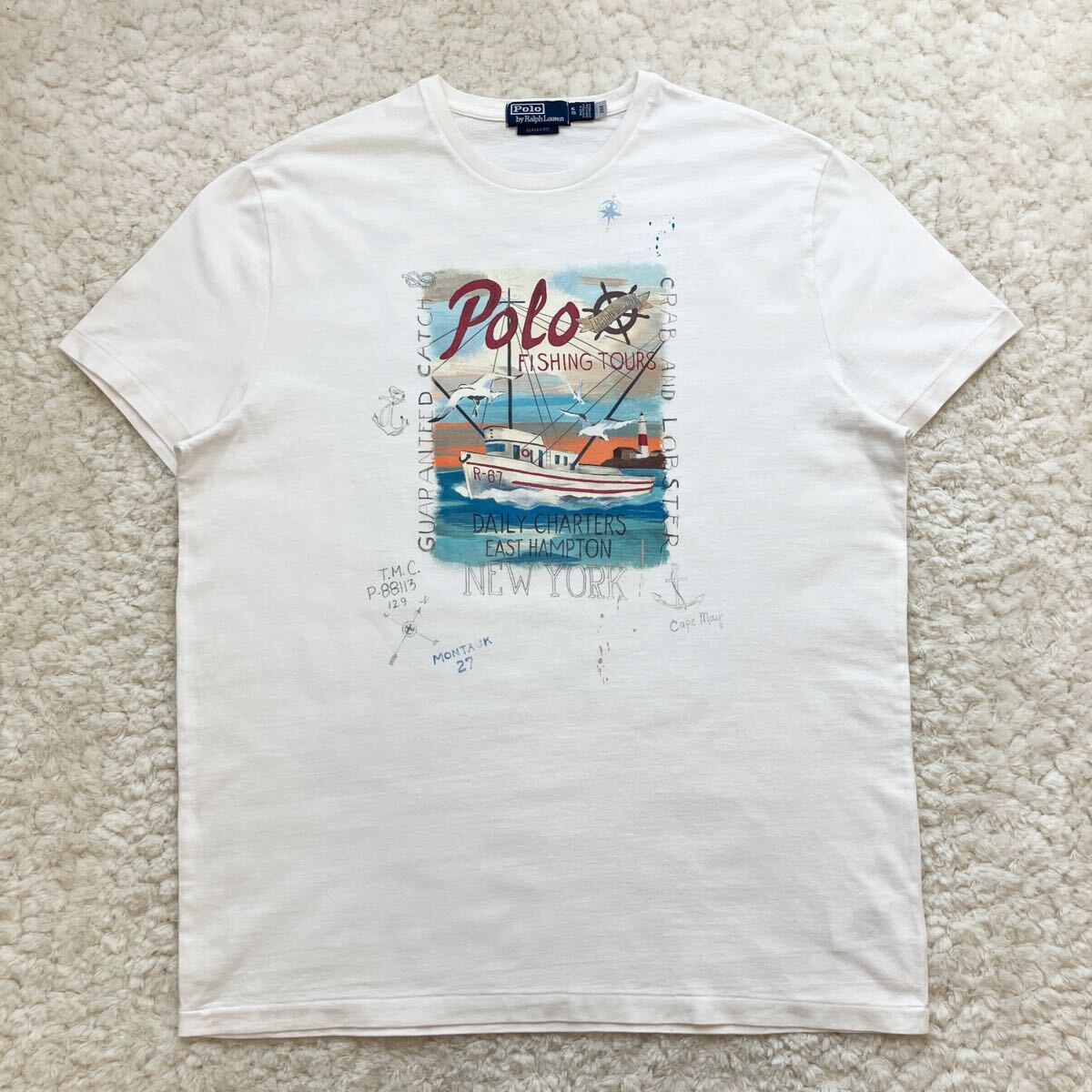 Fishing Tours Tシャツ XL sportsman ポロラルフローレン polo ralph lauren スポーツマン フィッシング RL92 RL93の画像2