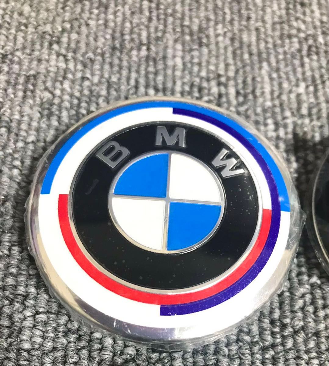 BMW ホイールセンターキャップ　ハブキャップ　ブラック　56mm 4個セット　 Classic 50周年