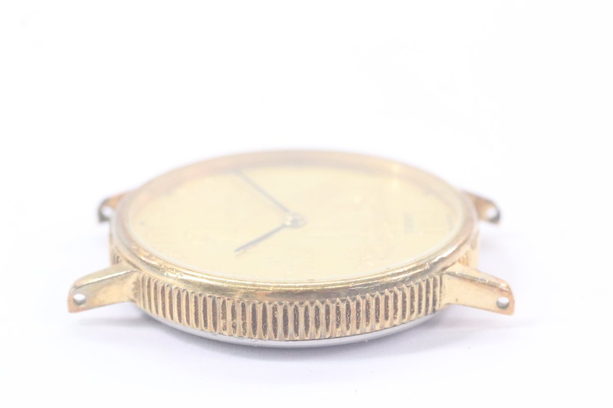 TISSOT ティソ UNITED STATES OF AMERICA コインウォッチ クォーツ 腕時計 フェイスのみ ゴールドカラー 3773-Nの画像4
