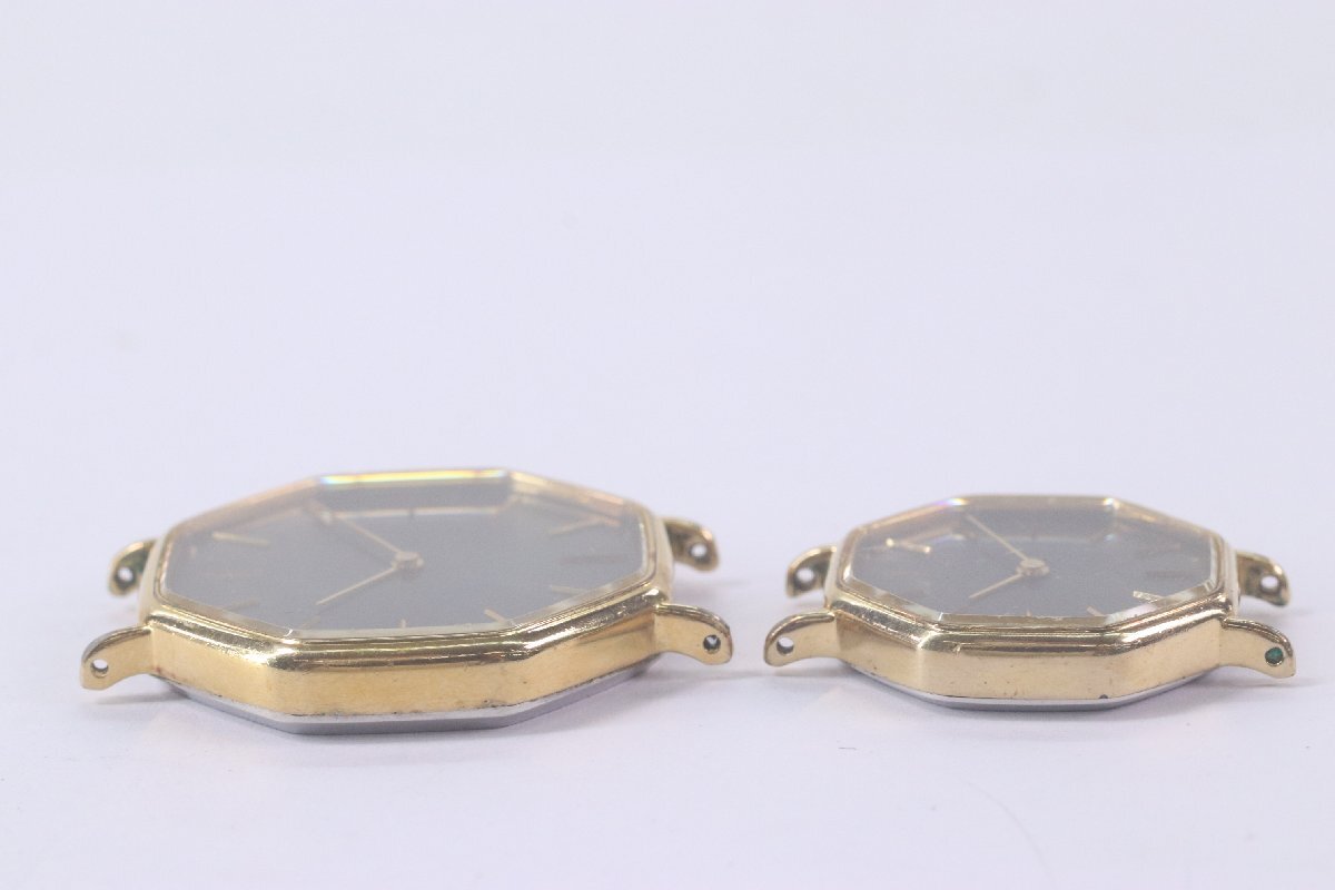 【2点】YVES SAINT LAURENT YSL イヴサンローラン ペアウォッチ クォーツ 腕時計 フェイスのみ 3991-Nの画像4