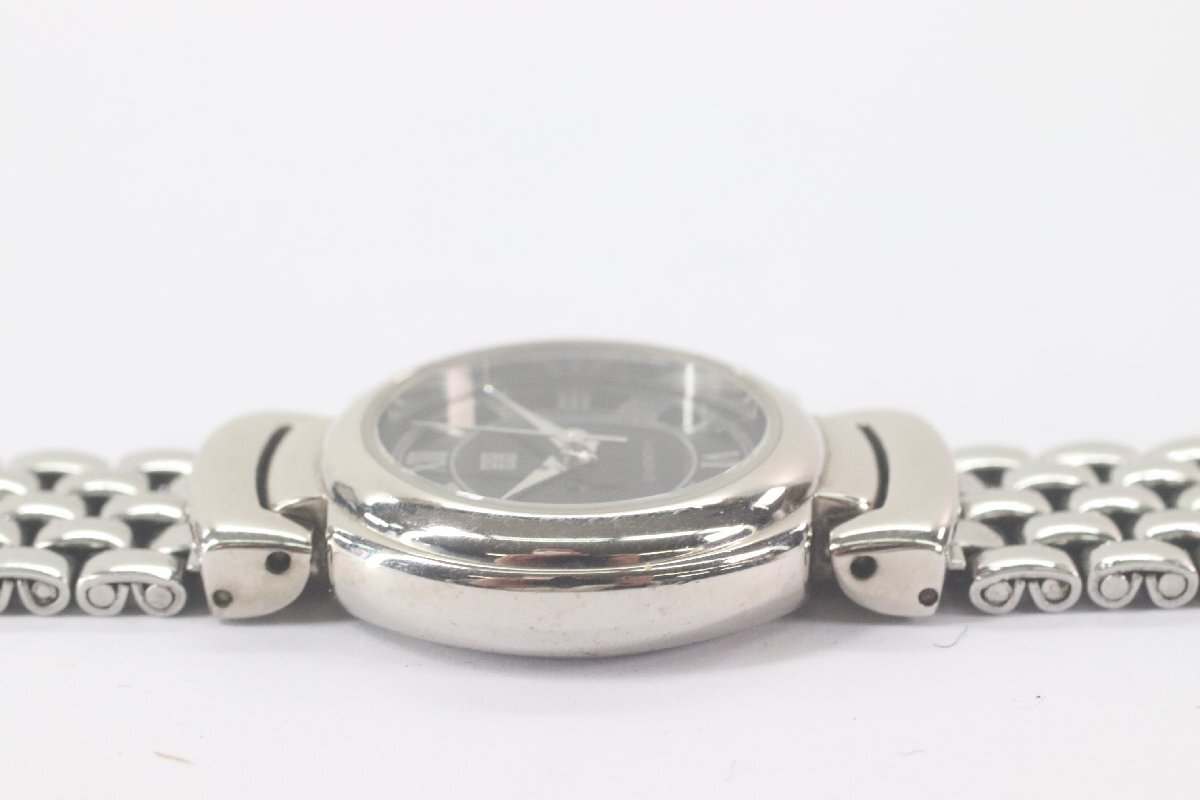 GIVENCHY ジバンシー GS.011.XV クォーツ 3針 黒文字盤 ローマン レディース 腕時計 シルバーカラー 箱有 4177-HA_画像4