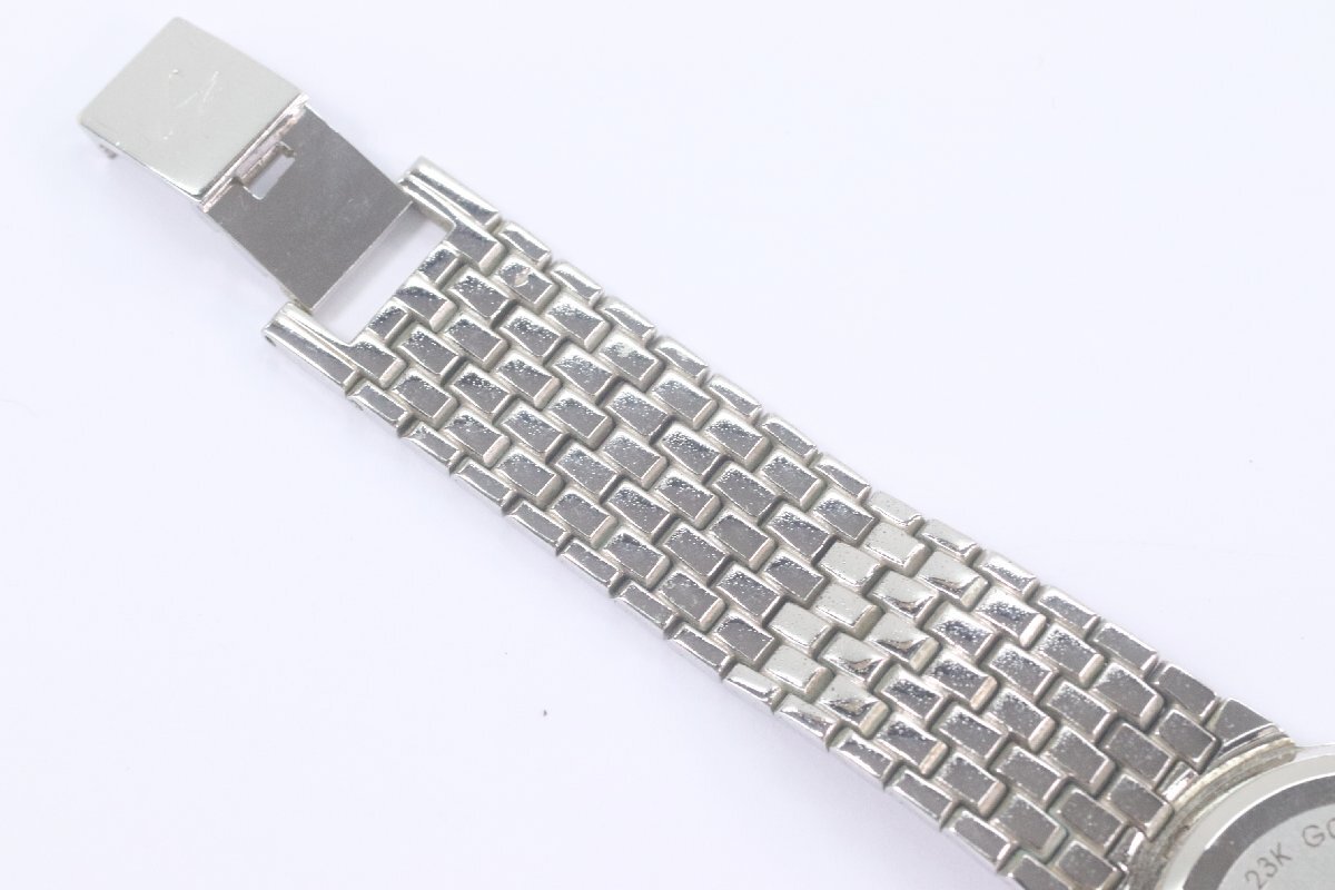 LZ リズ LZ-106 999.5 FINE PLATINUM 天然エメラルド ダイヤモンド クォーツ 腕時計 4205-Nの画像8