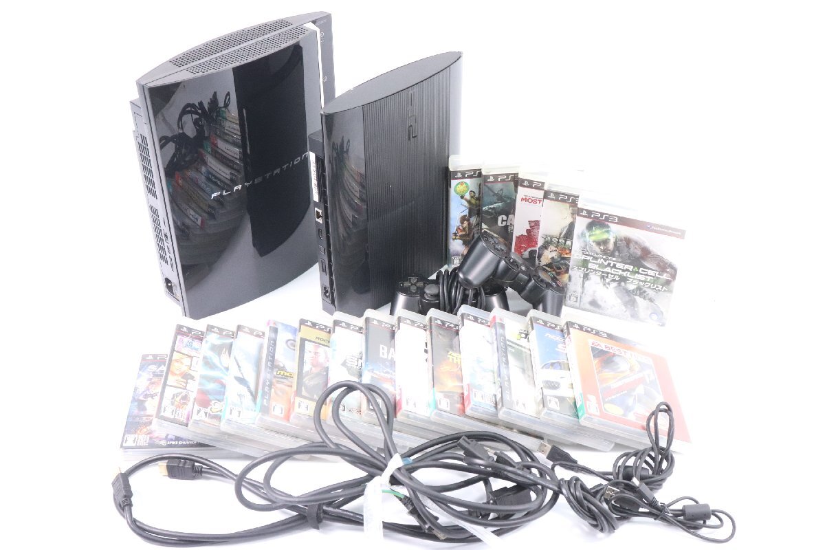 【動作未確認】SONY PlayStation3 プレイステーション3 PS3 プレステ3 本体 2台 カセット 19本 ゲーム機 現状品 ジャンク まとめ 4022-HA_画像1