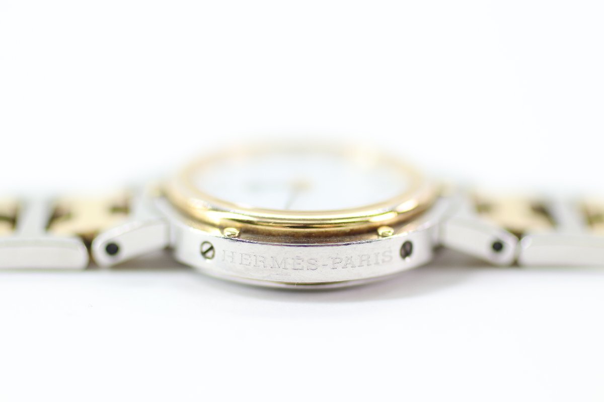 HERMES エルメス クリッパー クォーツ 2針 デイト コンビカラー レディース 腕時計 4404-HAの画像3
