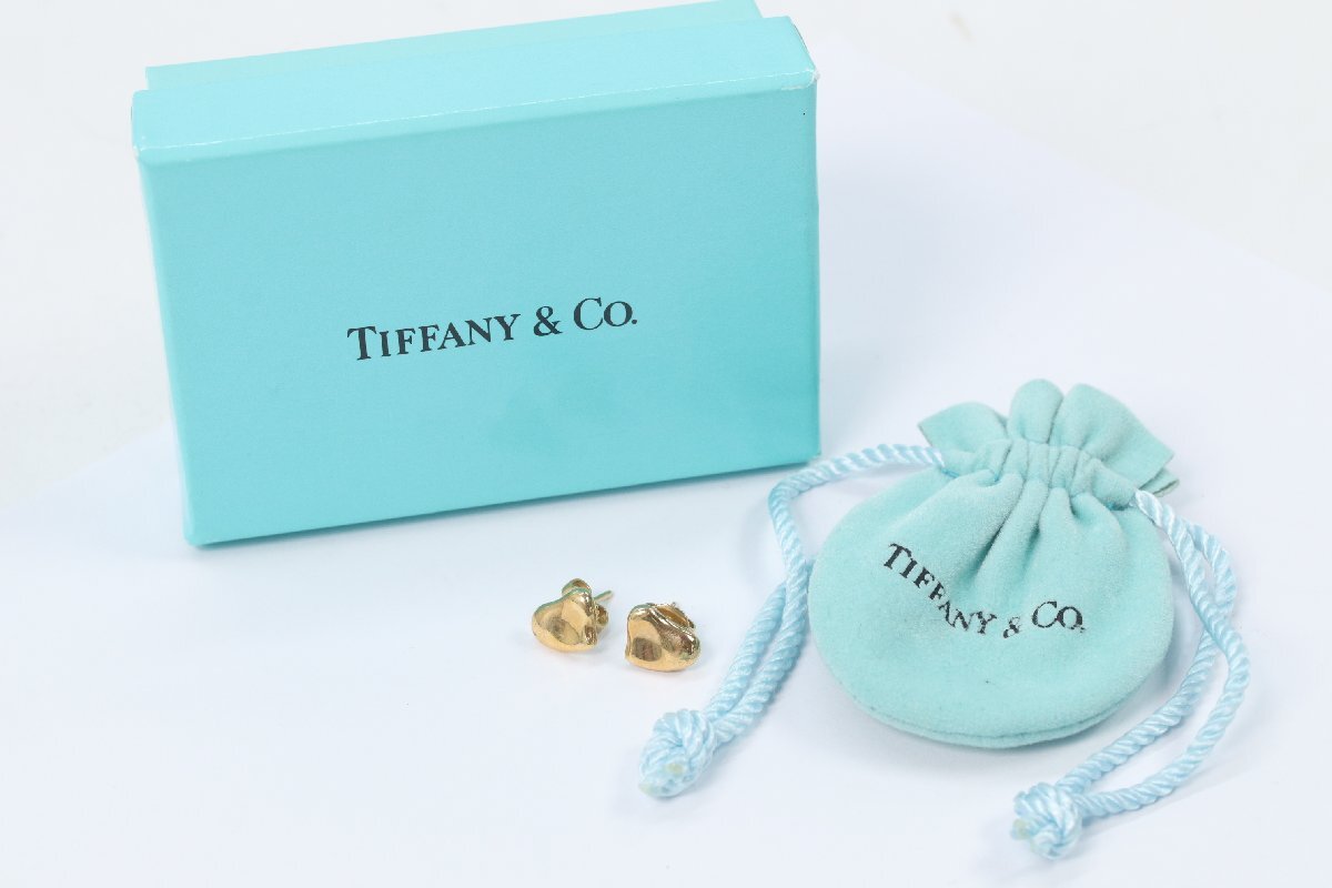 TIFFANY&CO. ティファニー フルハート エルサペレッティ ピアス 18K 750 総重量3.2g レディース ジュエリー アクセサリー 4296-Aの画像1