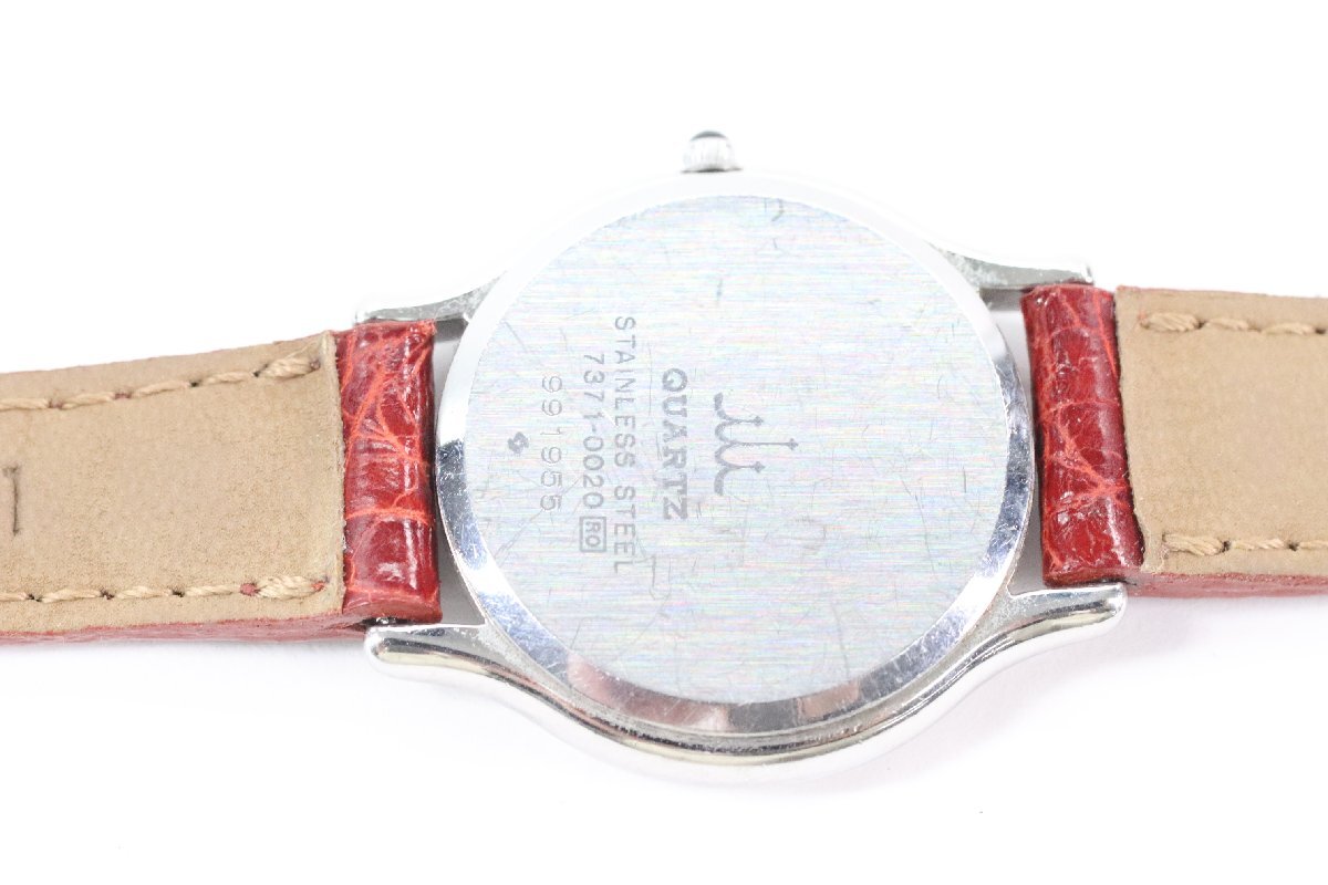SEIKO セイコー CREDOR クレドール 7371-0020 SS クォーツ レディース 腕時計 社外ベルト 4403-HAの画像4