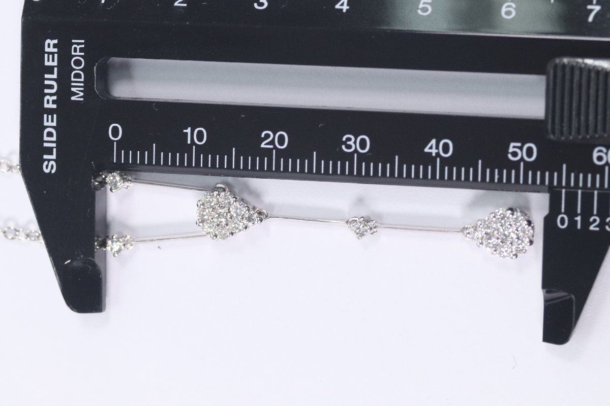 DAMIANI ダミアーニ ダイヤモンド ドロップモチーフ K18WG/750 ネックレス 約6.2ｇ ジュエリー 箱付き 4383-Aの画像8