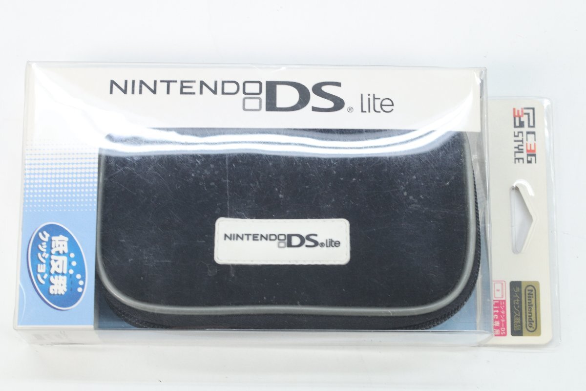 【ジャンク品】Nintendo 任天堂 ニンテンドー DS Lite/レイトン教授と不思議な街/低反発ポーチ カセット ゲーム機 動作未確認 4234-K_画像8