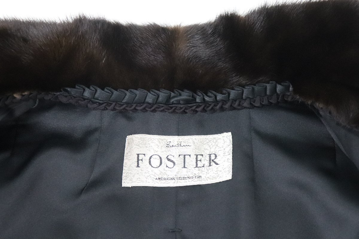 THE AMERICAN FUR AWARDS アメリカンファーアワード × FOSTER 毛皮 ファー コート ブラウン系 ミンク サイズM レディース 4497-NAの画像5