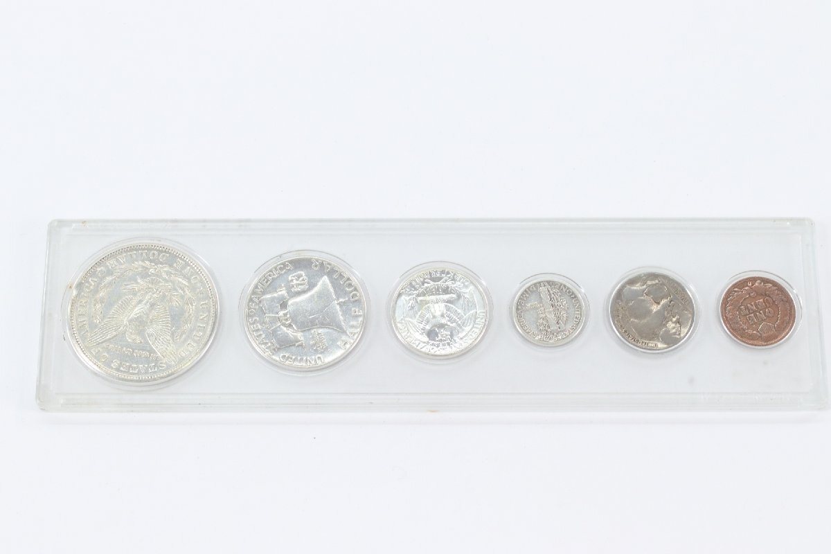 LIBERTY リバティコイン アメリカ 硬貨 6枚セット 1ドル 50セント 25セント 10セント 5セント 1セント 4568-Kの画像2
