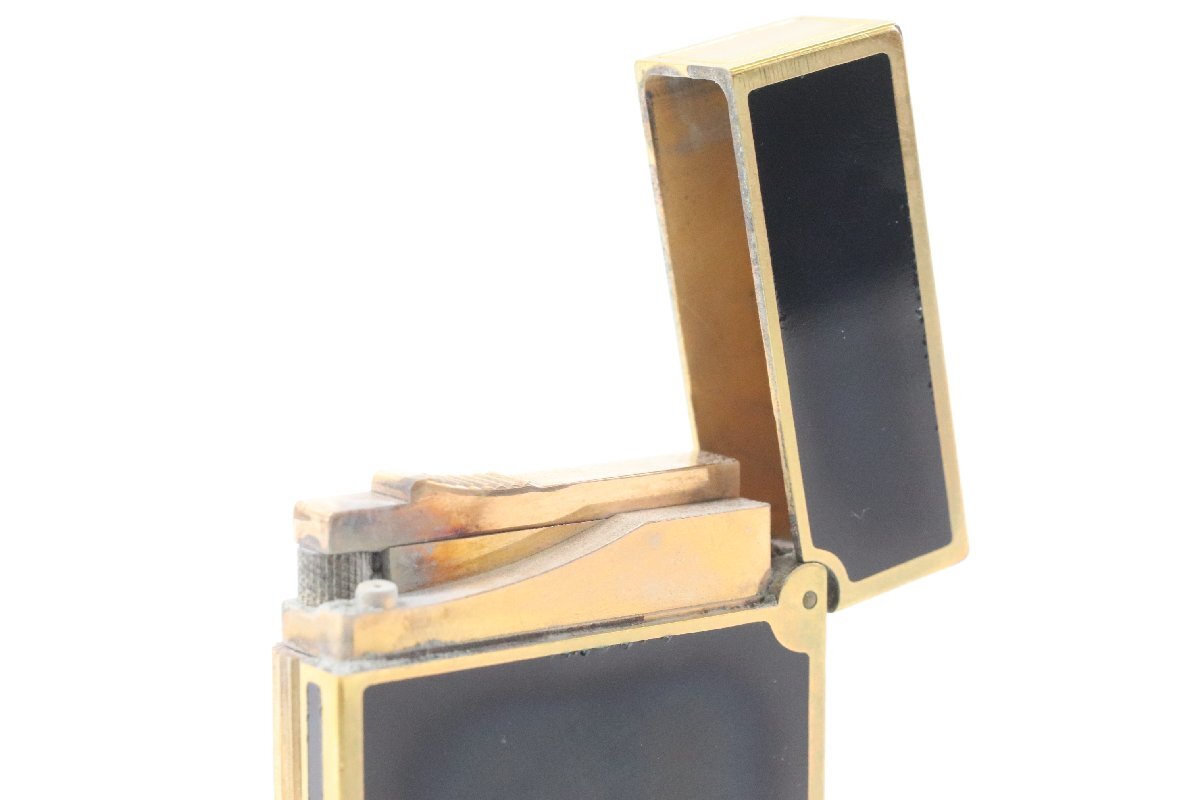 S.T.Dupont デュポン ガスライター ブラック ゴールドカラー 喫煙具 喫煙グッズ ジャンク 4575-B_画像9