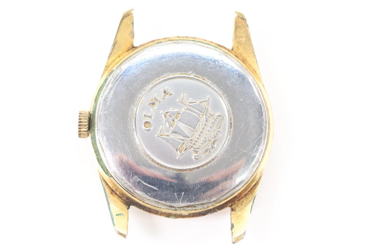 OLMA オルマ Caravelle カラベル 41石 自動巻き デイト ゴールドカラー メンズ 腕時計 フェイスのみ 4697-HAの画像2
