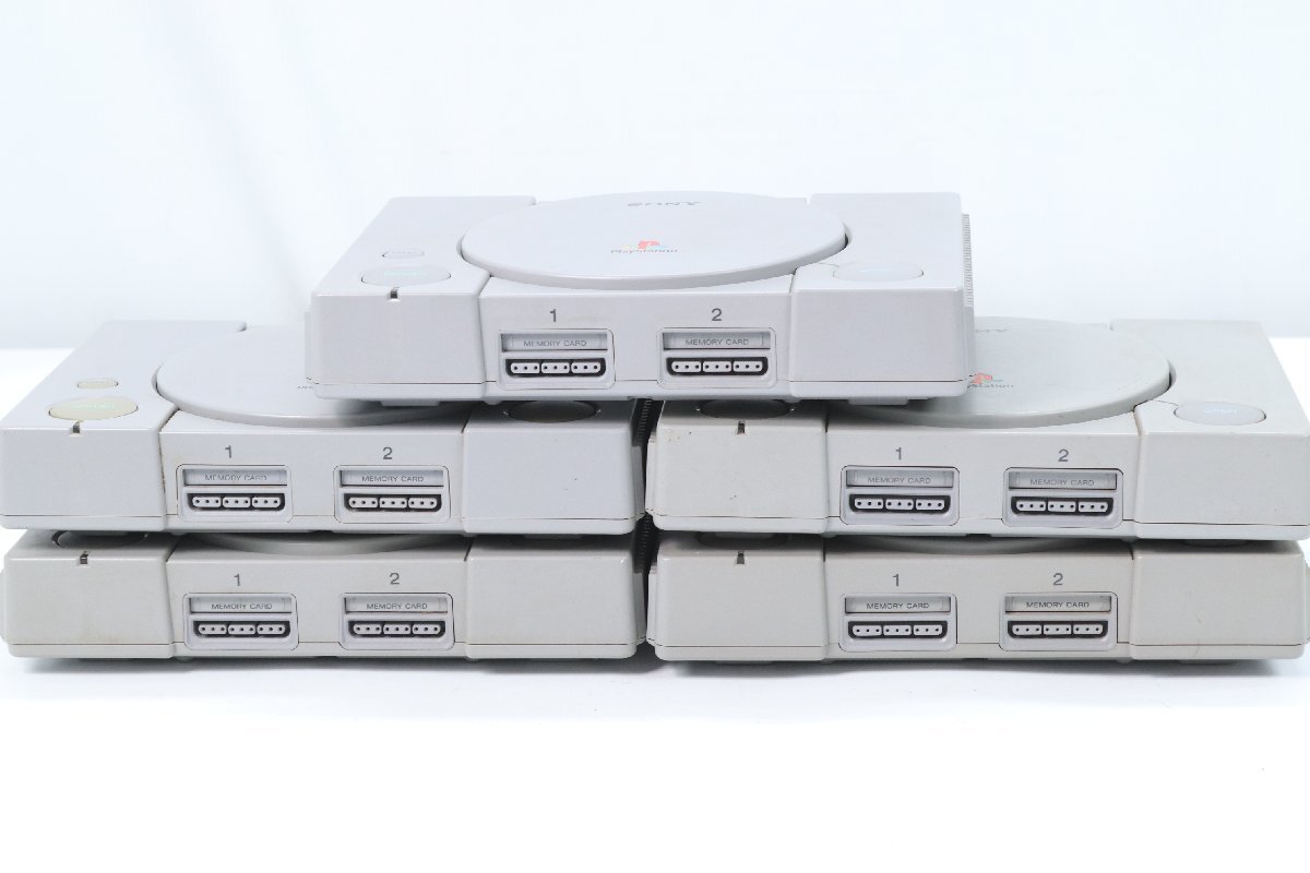 【動作未確認】 SONY PlayStation プレイステーション PS プレステ 本体 5台 カセット 12本 ゲーム機 現状品 ジャンク まとめ 4532-RK_画像5
