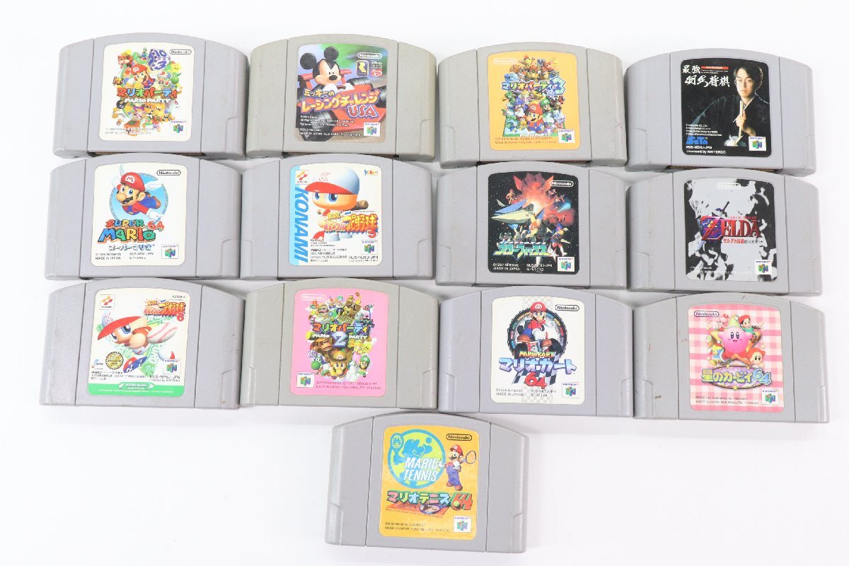 【ジャンク品】【箱付きあり】任天堂 Nintendo64 本体 ゲームソフト カセットまとめ13本 スーパーマリオ ゼルダの伝説 等 4756-KK_画像2