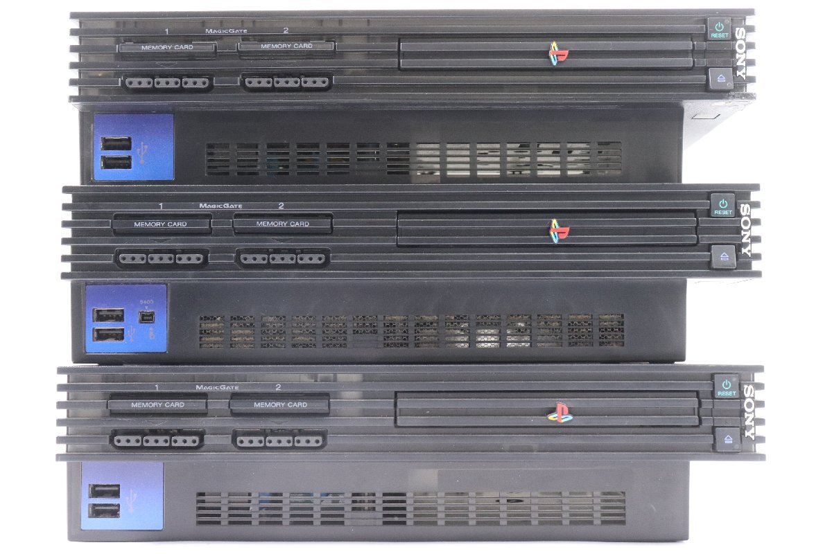 【動作未確認】 SONY PlayStation2 プレイステーション2 PS2 プレステ2 本体 3台 コントローラー ゲーム機 現状品 ジャンク まとめ 4533-RKの画像4