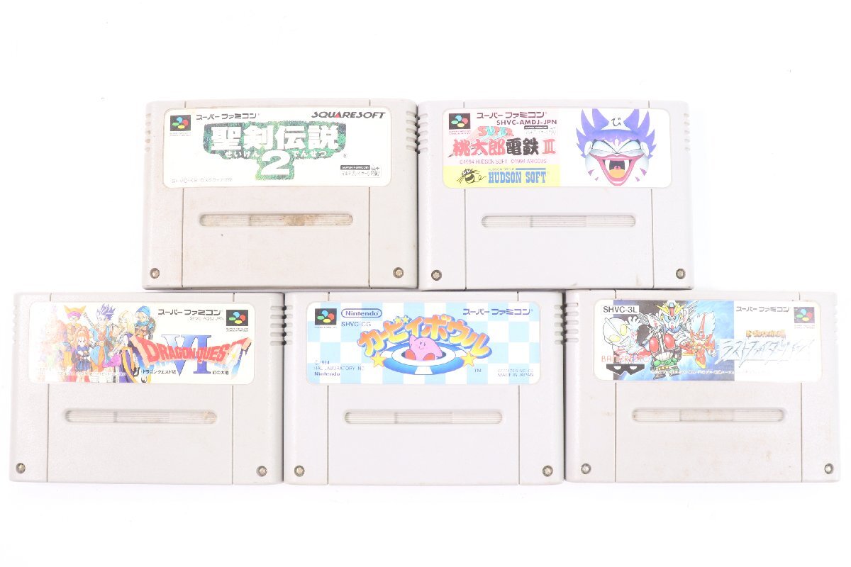 【ジャンク】任天堂 スーパーファミコン 1台 箱無しカセット 9本 箱有りカセット 8本 ゲーム機 カセット 現状品 まとめ 4963-KKの画像8