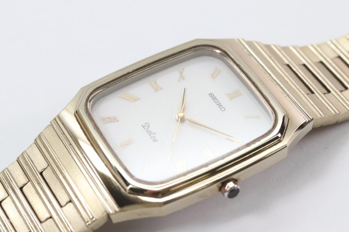 SEIKO セイコー Dolce ドルチェ 7741-5130 クォーツ メンズ 腕時計 ゴールドカラー 4988-N_画像10