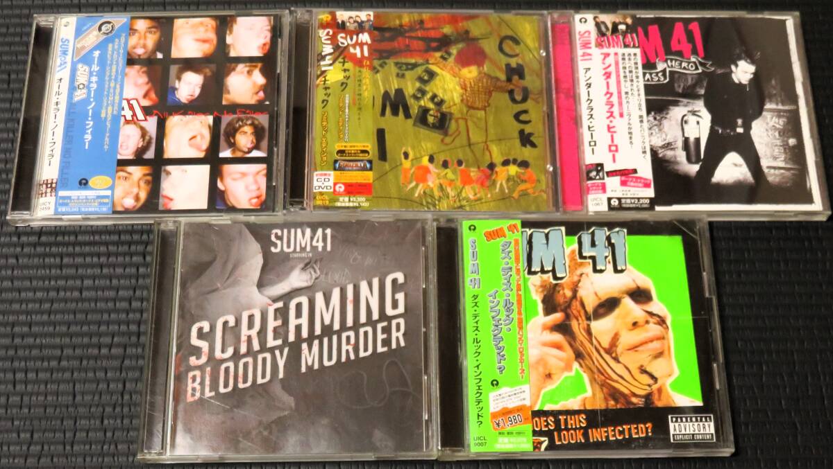 ◆Sum 41◆サム・フォーティーワン 5枚まとめて 5枚セット 5CD+1DVD All Killer No Filler, Chuck, Underclass Hero 送料無料_画像1