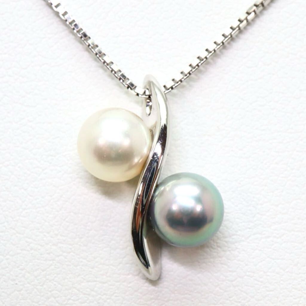 ＊TASAKI(田崎真珠)K18WGアコヤ本真珠ペンダント＊a 約6.0g あこや パール pearl jewelry pendant necklace ED3/ED6の画像1