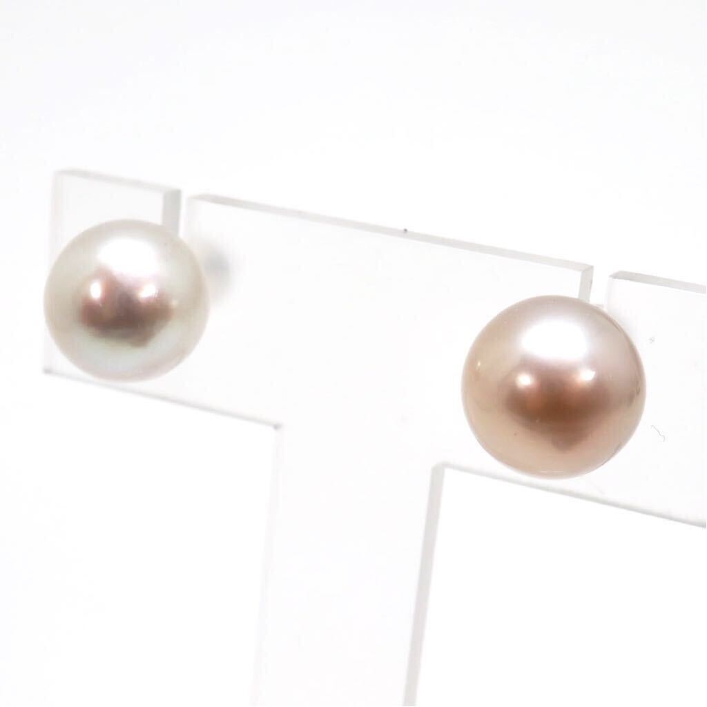 11.0mm珠!!＊Pt900南洋白蝶真珠ピアス＊a 約4.3g South Sea Pearl earring pierce jewelry DB5/Dの画像3