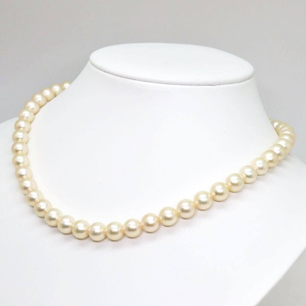 良品!!大珠!!＊JEWELRY MAKI(ジュエリーマキ)アコヤ本真珠ネックレス＊a 43.3g 8~8.5mm pearl necklace accessory jewelry silver DE0/EA2の画像3