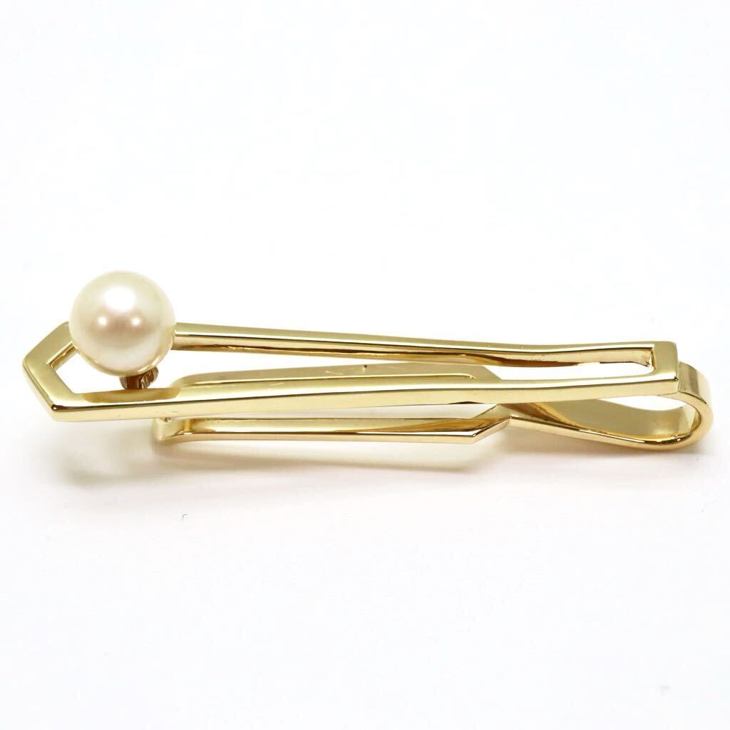 ＊MIKIMOTO(ミキモト)K14アコヤ本真珠タイピン＊a 約3.5g 6.0mm珠 pearl パール accessory jewelry tiepin EB1/EB1_画像4
