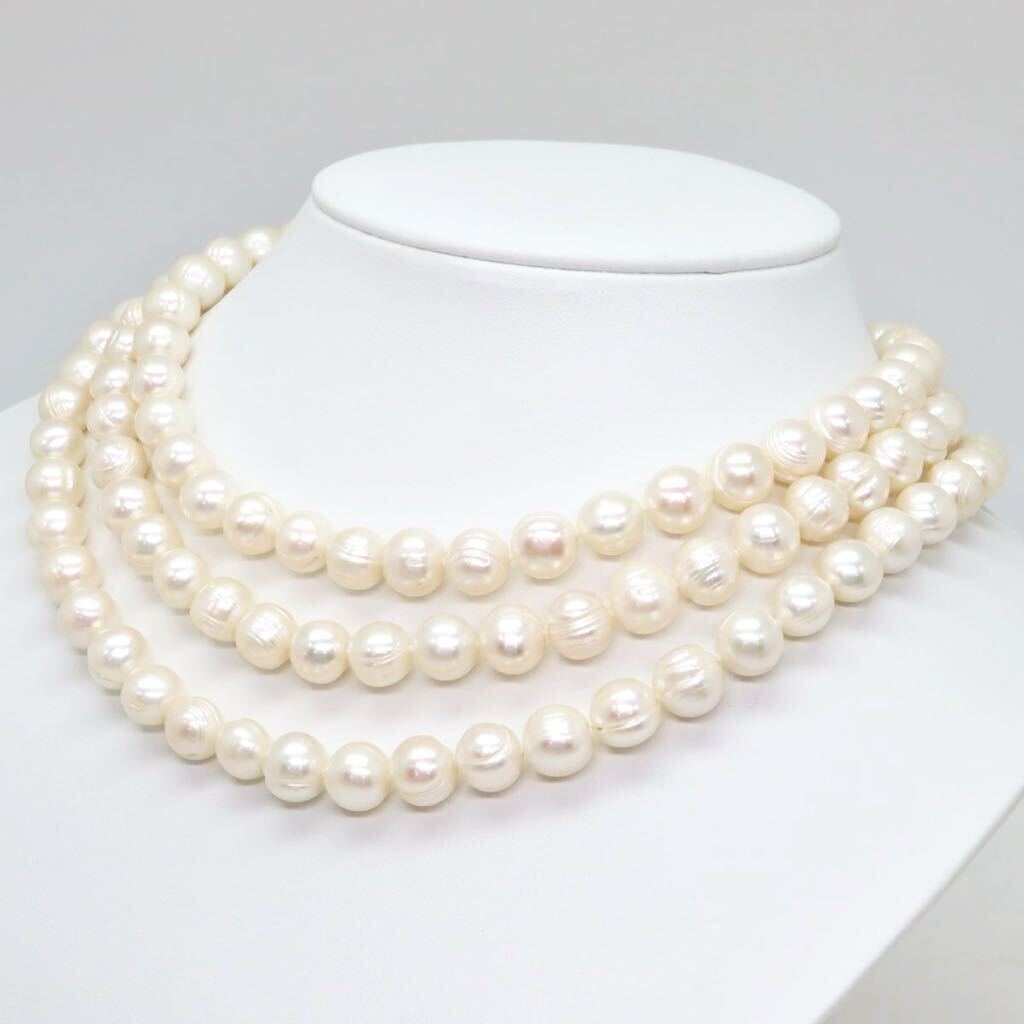 ＊本真珠ロングネックレス＊a 約149.1g パール pearl necklace jewelry DD0/EA0の画像5