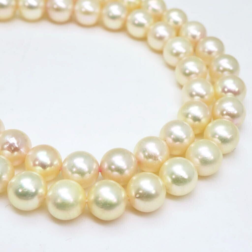 ＊アコヤ本真珠ネックレス＊a 約31.2g 約42.5cm 約7.0~7.5mm あこや パール pearl necklace jewelry silver DI4/EB7_画像1