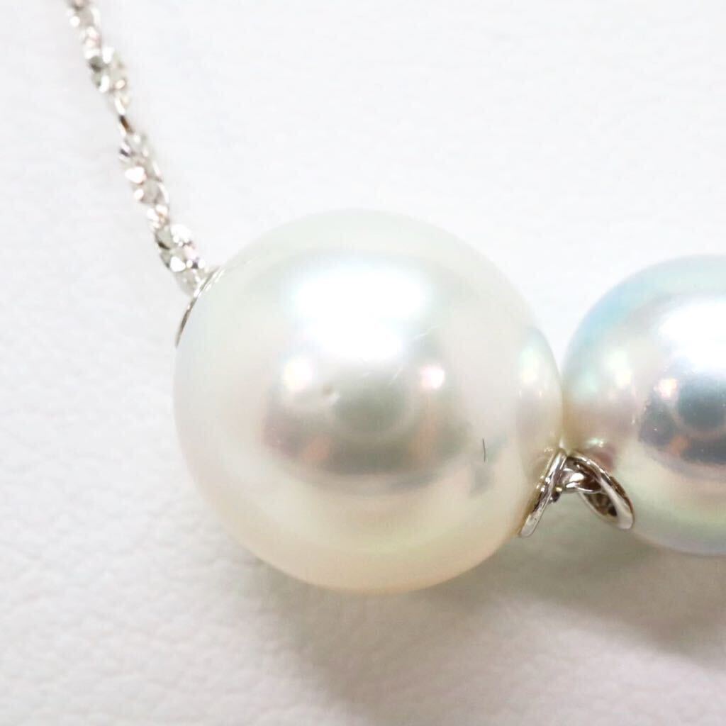 ＊K18WG南洋白蝶真珠/アコヤ本真珠ペンダントネックレス＊a 約4.1g 約61.0cm パール pearl jewelry pendant necklace EA7/EA7の画像5