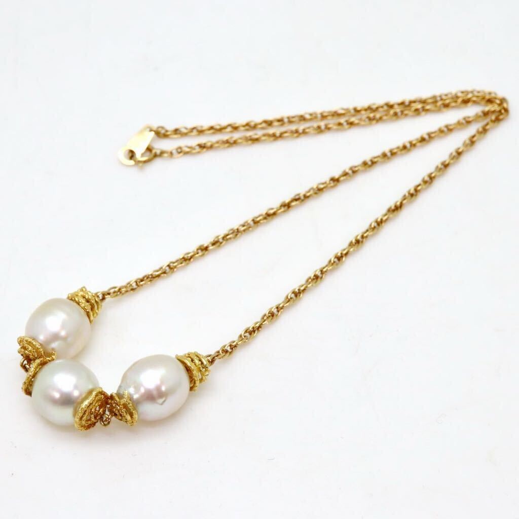 ＊TASAKI(田崎真珠)K18南洋白蝶真珠ネックレス＊a 約13.9g 約42.0cm パール pearl jewelry pendant necklace EG0/EH0の画像8