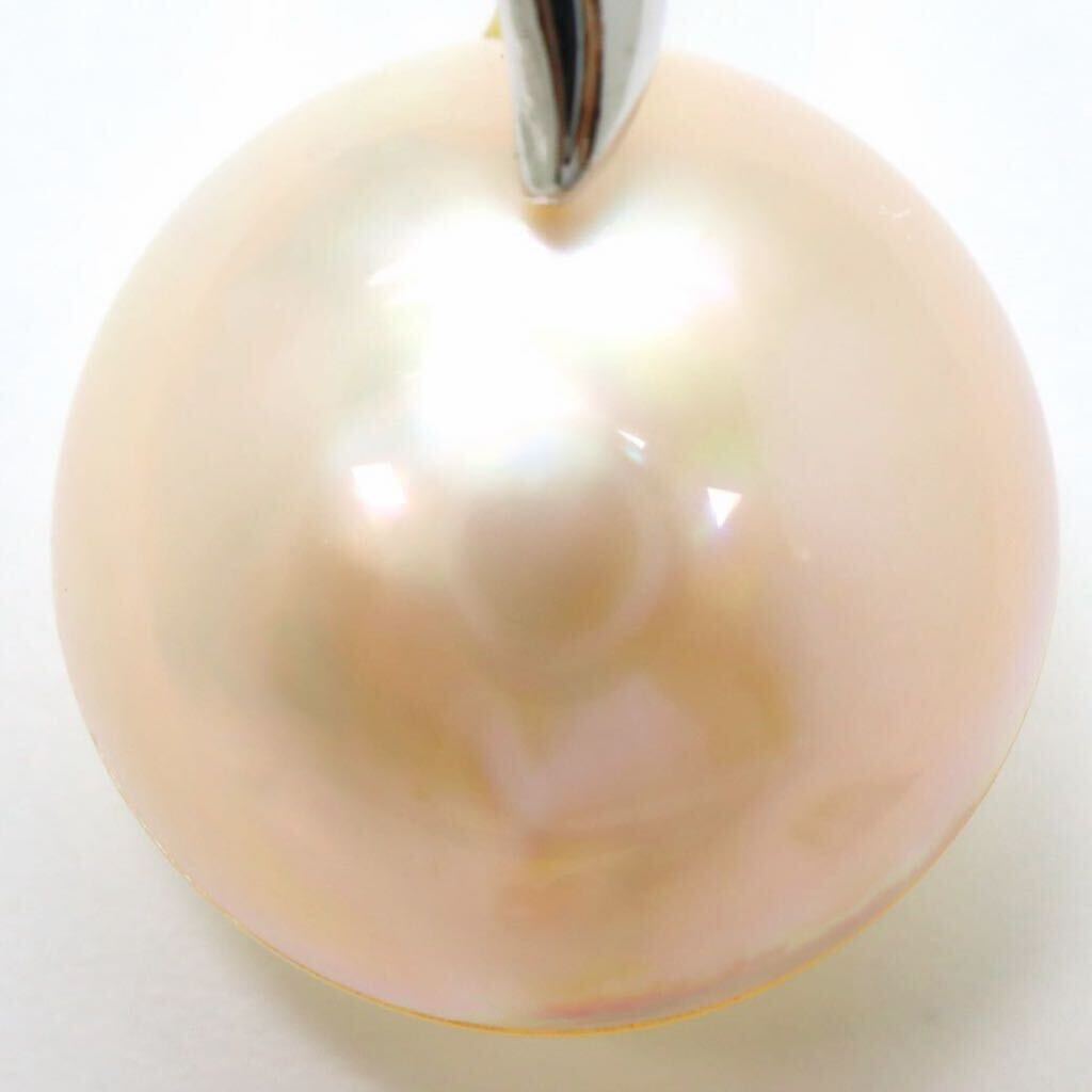 ＊マベパールペンダントトップ＊b 約2.4g 半円真珠 pearl diamond jewelry pendant silver CC0/DA1_画像2