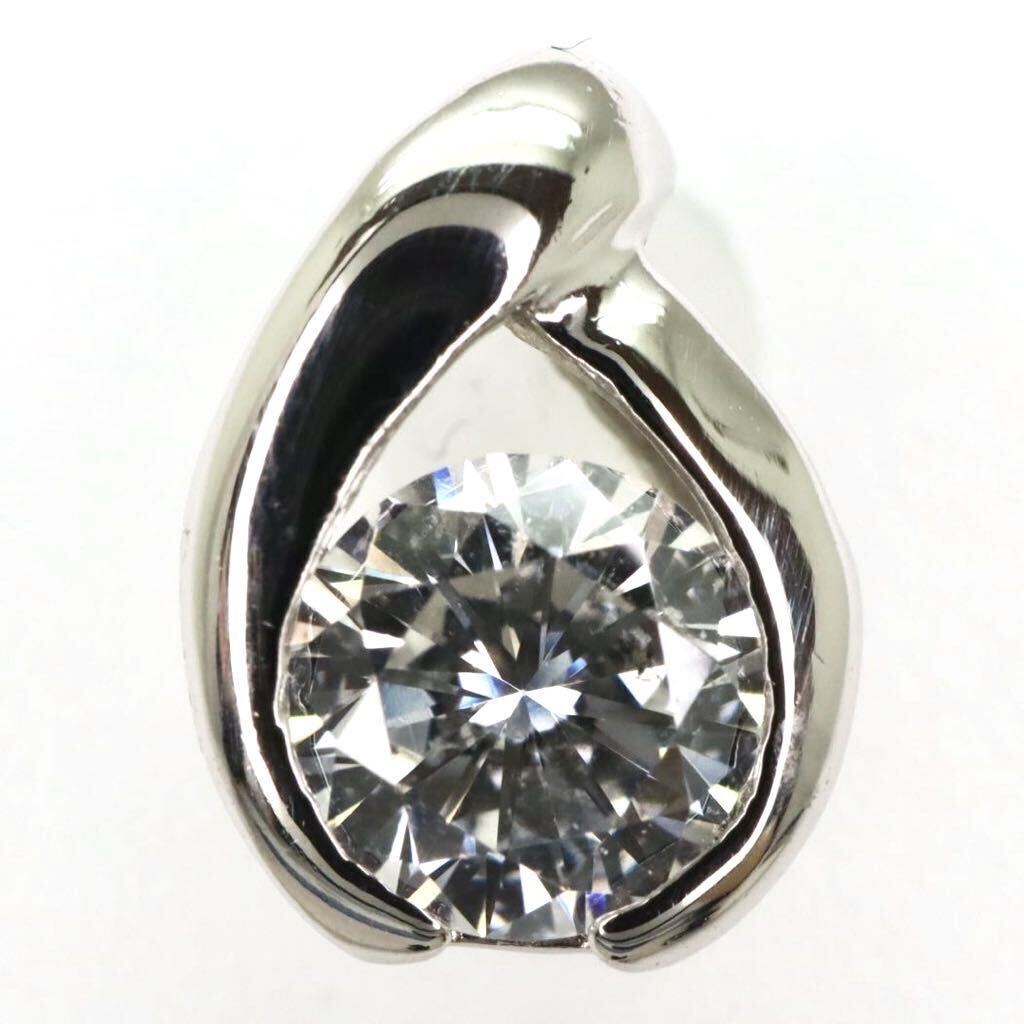 良品!!＊Pt900天然ダイヤモンドペンダントトップ＊b 約0.4g 0.20ct diamond jewelry pendant DI4/DI8_画像1