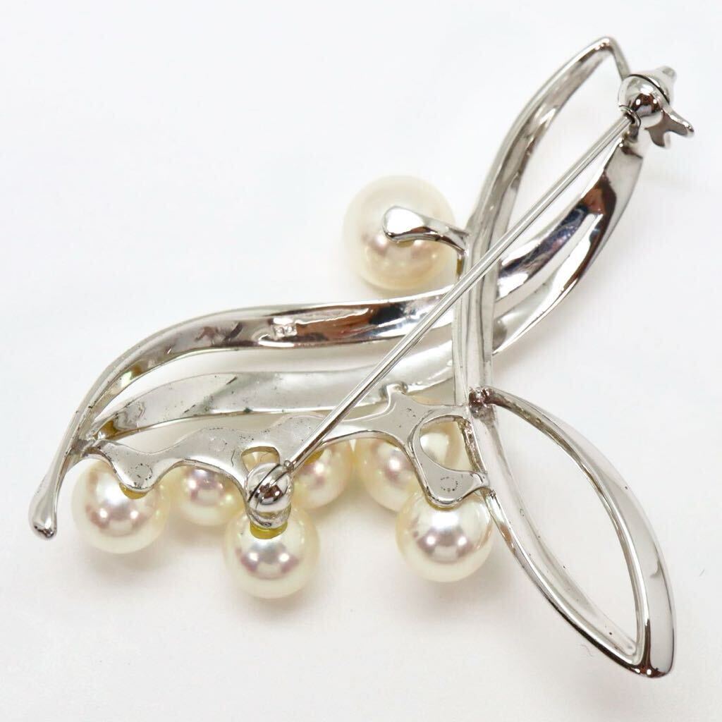 ＊MIKIMOTO(ミキモト)アコヤ本真珠ブローチ＊b 約7.0g pearl パール accessory broach jewelry silver DC0/DC0の画像4