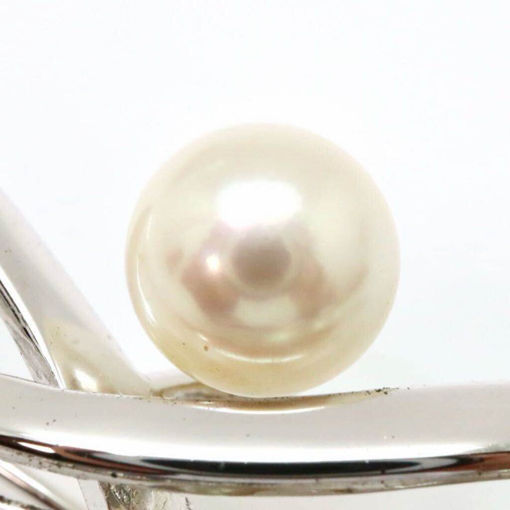 ＊MIKIMOTO(ミキモト)アコヤ本真珠ブローチ＊b 約7.0g pearl パール accessory broach jewelry silver DC0/DC0の画像7