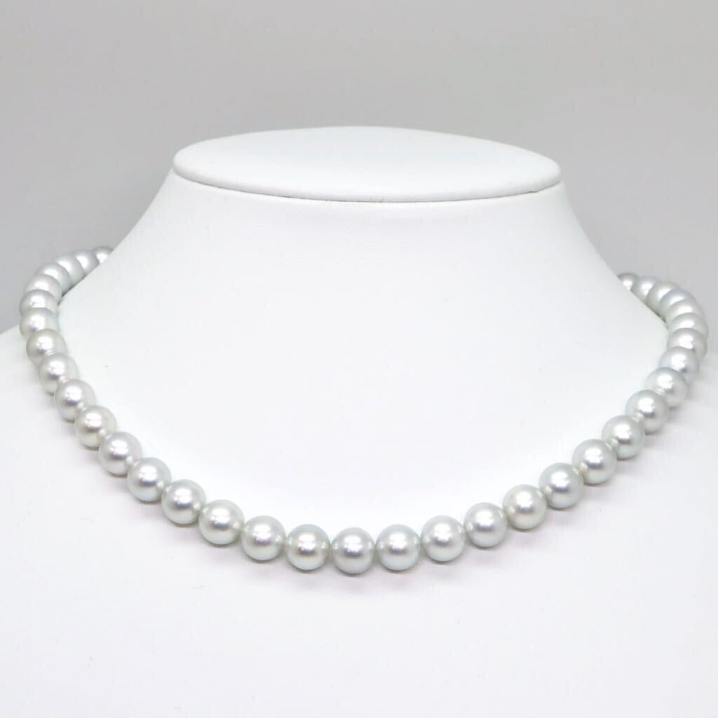 美品!!大珠!!箱・証明書付き!!＊TASAKI(田崎真珠)アコヤ本真珠ネックレス＊b 約43.7g pearl jewelry necklace silver EF0/EG0の画像4