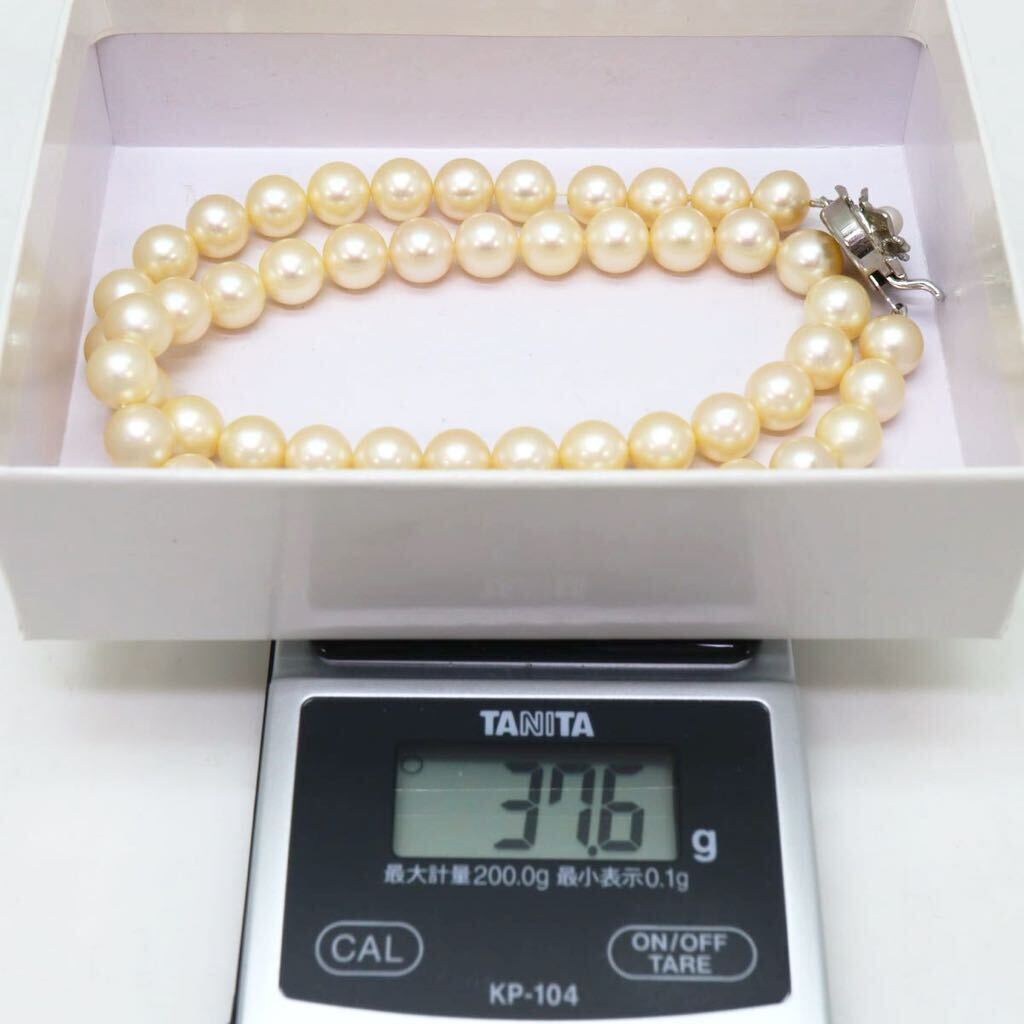 ＊JEWELRY MAKI(ジュエリーマキ)アコヤ本真珠ネックレス＊b 約37.6g 約43.5cm 約7.5~8.0mm 大珠 pearl necklace jewelry silver DD0/DD0の画像8