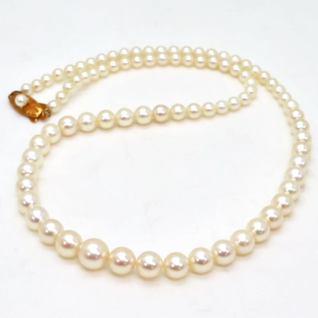 ＊TASAKI(田崎真珠)K18アコヤ本真珠ネックレス＊b 約19.5g 約45.5cm 4.0~8.0mm 大珠 ベビー パール pearl jewelry necklace EA5/EB5の画像4