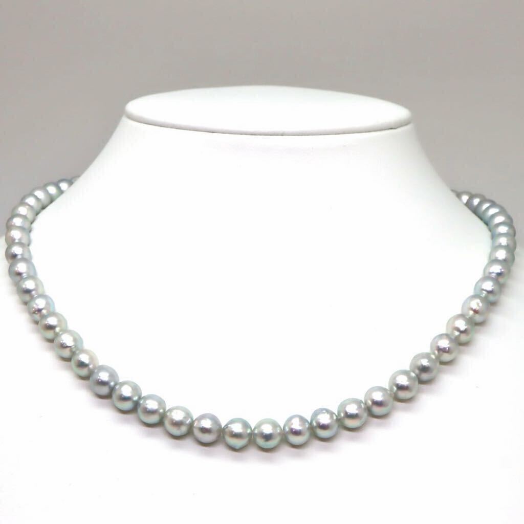 テリ良し!!＊アコヤ本真珠ネックレス＊b 約31.2g 約44.0cm 約7.0~7.5mm あこや パール pearl necklace jewelry silver DB0/DB0