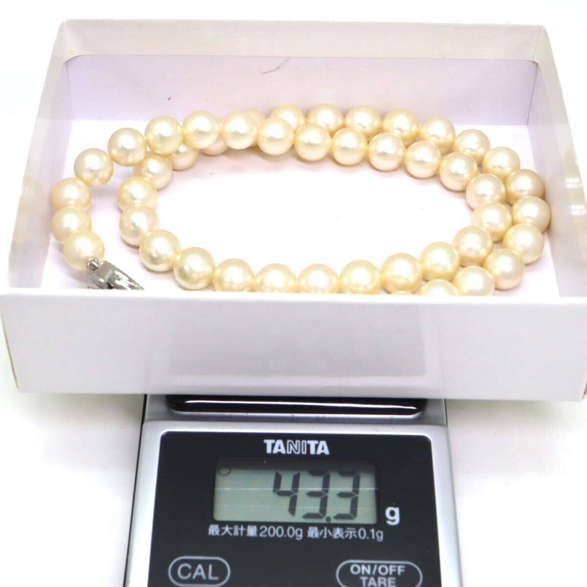 良品!!大珠!!＊JEWELRY MAKI(ジュエリーマキ)アコヤ本真珠ネックレス＊a 43.3g 8~8.5mm pearl necklace accessory jewelry silver DE0/EA2の画像7