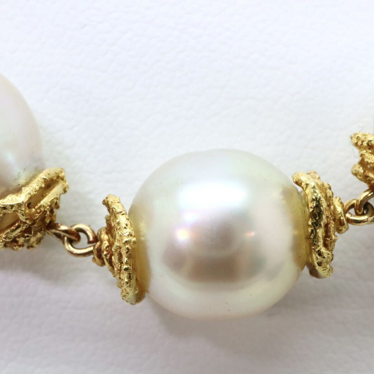 ＊TASAKI(田崎真珠)K18南洋白蝶真珠ネックレス＊a 約13.9g 約42.0cm パール pearl jewelry pendant necklace EG0/EH0