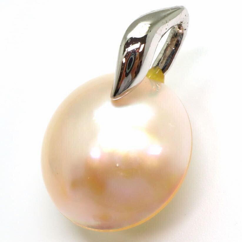 ＊マベパールペンダントトップ＊b 約2.4g 半円真珠 pearl diamond jewelry pendant silver CC0/DA1