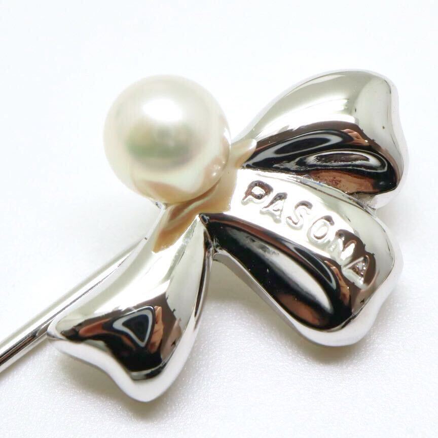 ＊TASAKI(田崎真珠)本真珠ブローチ＊a 約2.6g パール pearl accessory jewelry broach silver DB0/DB0の画像4