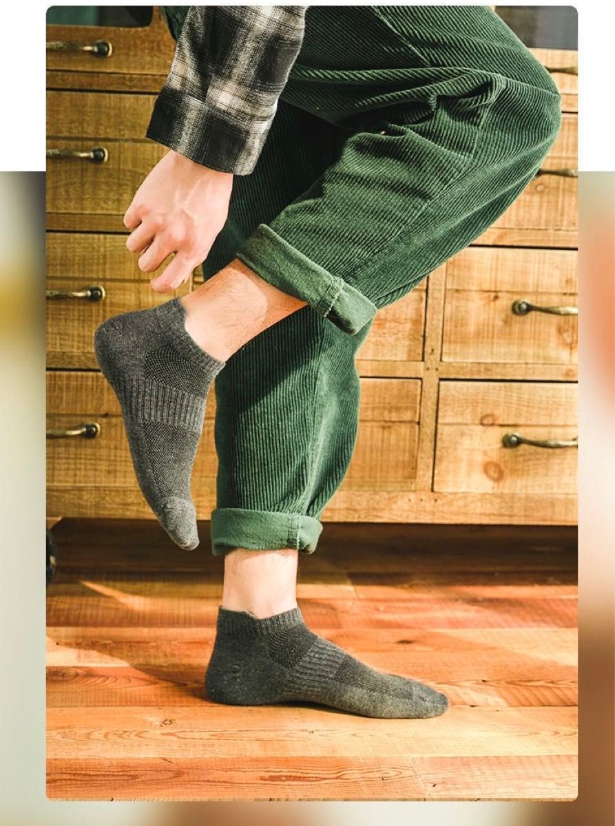 新商品　10足セット　メンズソックス　涼爽　通気性ショートスニーカーソックス くるぶしスポーツソックス　男性靴下